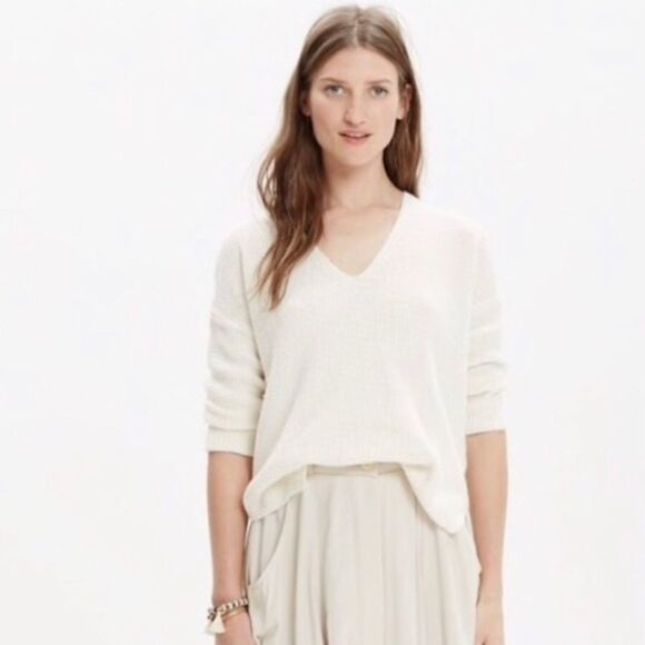 Madewell Oceanside Pullover Sweater Ivory - Picture 2 of 5